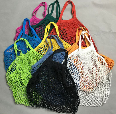 SA8000 SEDEX 4P Reusable Cotton Grocery Bags Mesh Reusable Washable Foldable OEM
