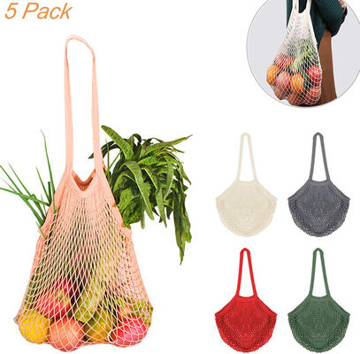 SA8001 40cm Reusable Cotton Grocery Bags Reusable Mesh Shopping Tote ISO14001