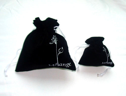 RoHS flannel Eco Velvet Drawstring Pouch Bags For Jewelry Pouches