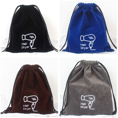 SA8000 1C Velvet Drawstring Pouch Personalized Logo Printed string bag SGS