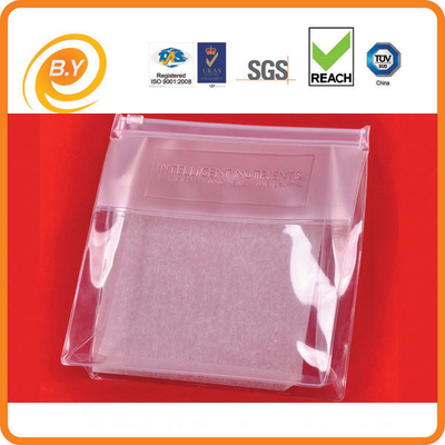 SA8000 0.25mm Clear Plastic Zipper Pouch , ISO14001 EVA Zipper Bag