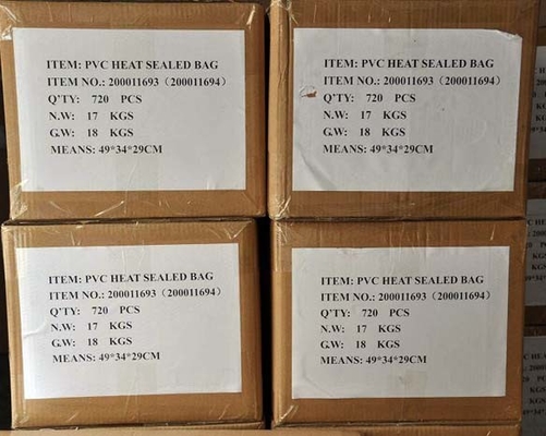 ISO9001 Transparent PEVA Storage Bags Standing EVA 0.3mm With Plastic Snap Button