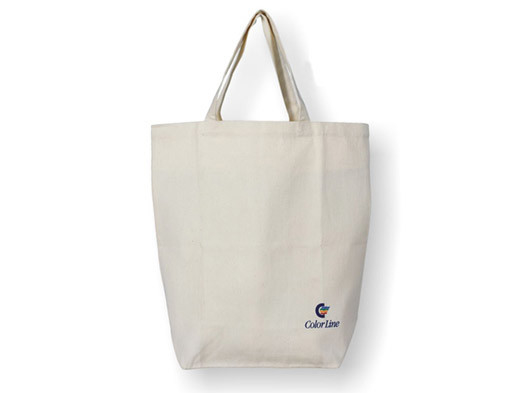 Custom Printed Fold Up Grocery Bag Recycled 30*25*10cm Natural Color